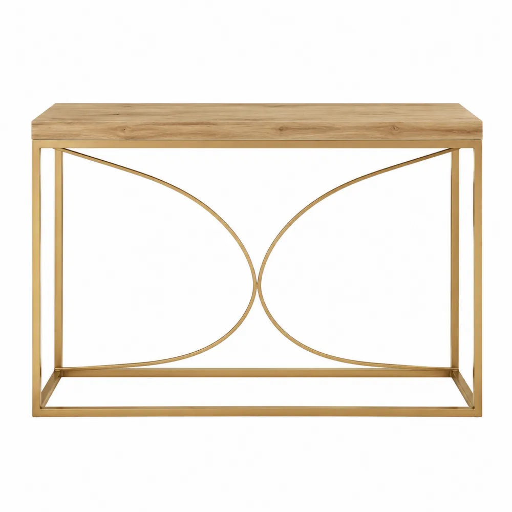 Console en bois et métal doré 120x40x80 cm