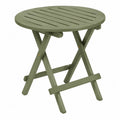 Table pliante ronde en bois d'acacia vert olive 50 cm