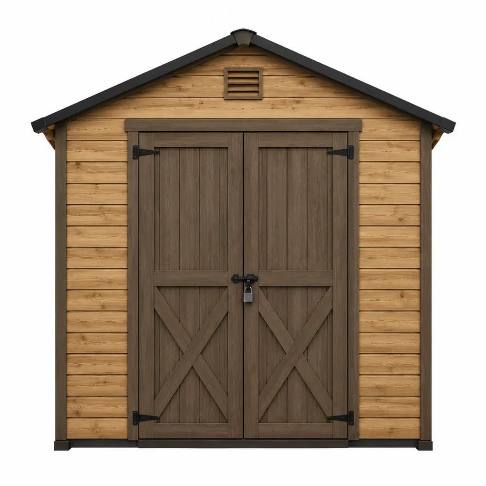 Abri de jardin en bois 200x150x180 cm avec double porte