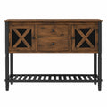 Console en bois et métal avec tiroirs 120x40x80 cm