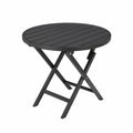 Table pliante ronde en aluminium noir 70cm