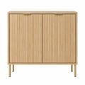 Armoire en bois de chêne clair avec pieds en métal 100x40x90 cm