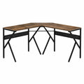 Bureau d'angle en bois et métal brun/noir 160x120x75 cm