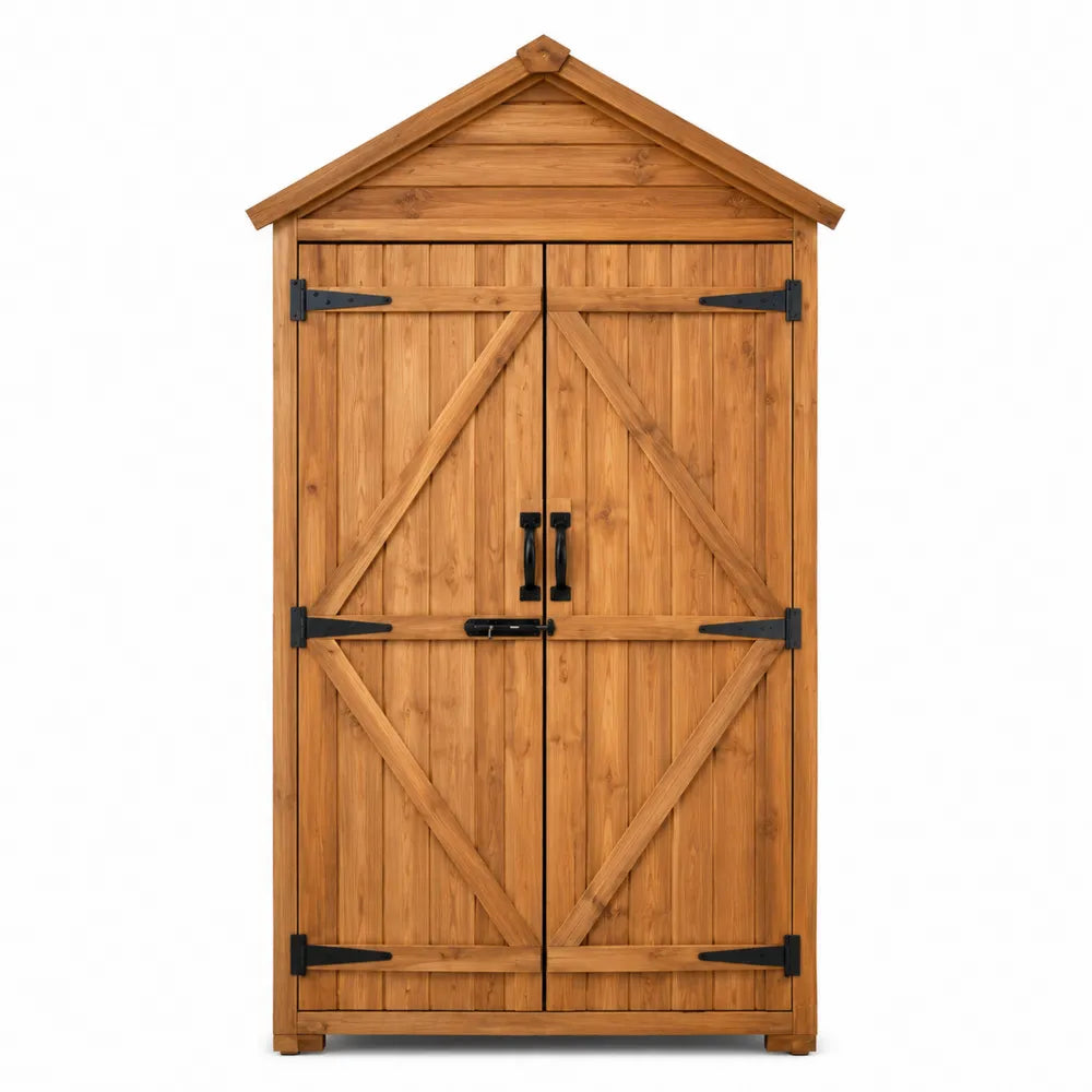Abri en bois de sapin avec double porte 180x75x200 cm