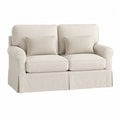 Canapé en coton deux places beige 140 cm