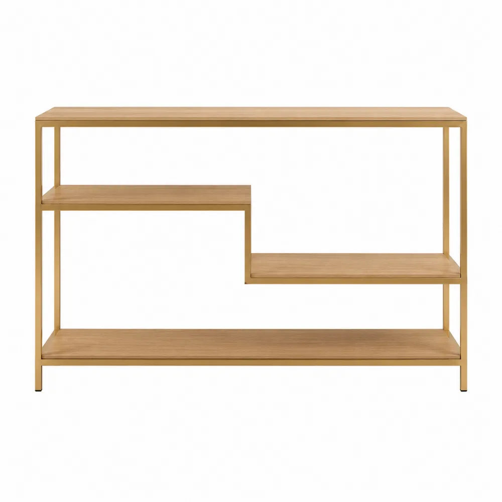 Console en bois et métal 120cm x 30cm x 80cm
