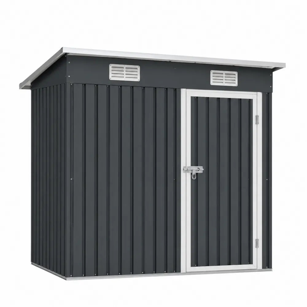 Abri de jardin en métal anthracite 213x130x173 cm