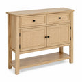 Buffet en bois et rotin avec tiroirs et portes 90 cm