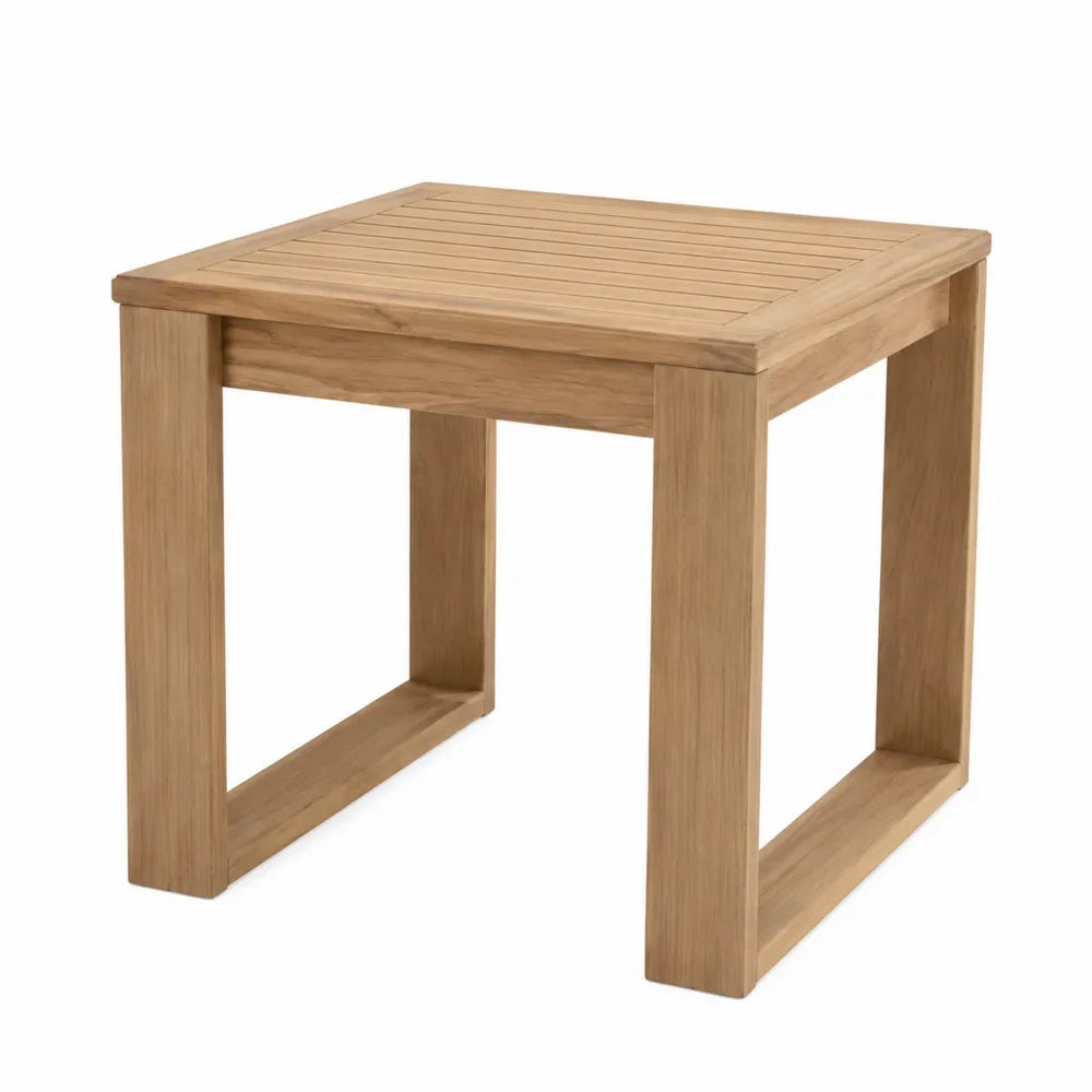 Table en bois de teck massif pour extérieur 50x50x50 cm