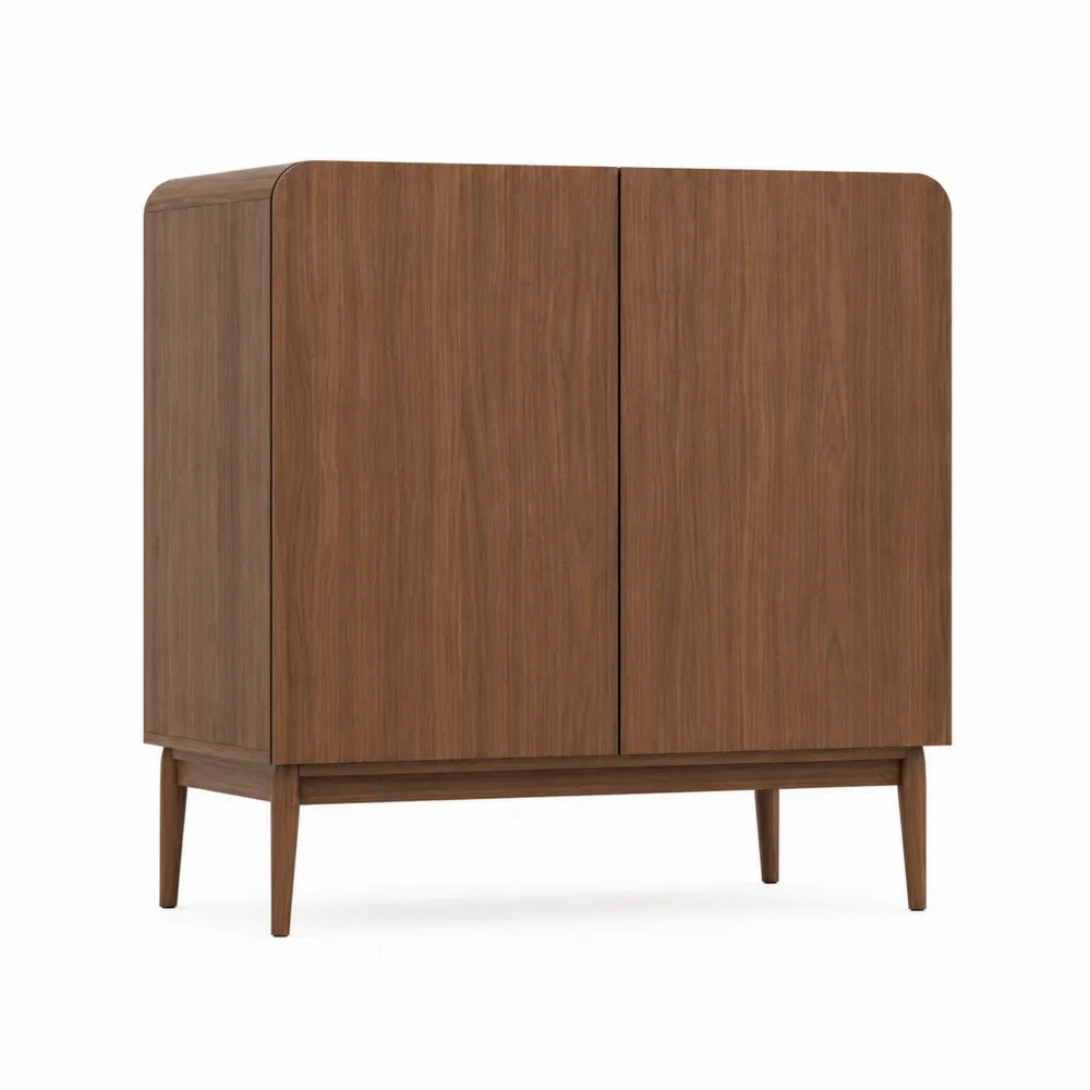 Armoire de rangement 2 portes en bois de noyer