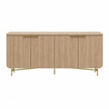 Buffet en bois avec pieds en métal doré 180 cm