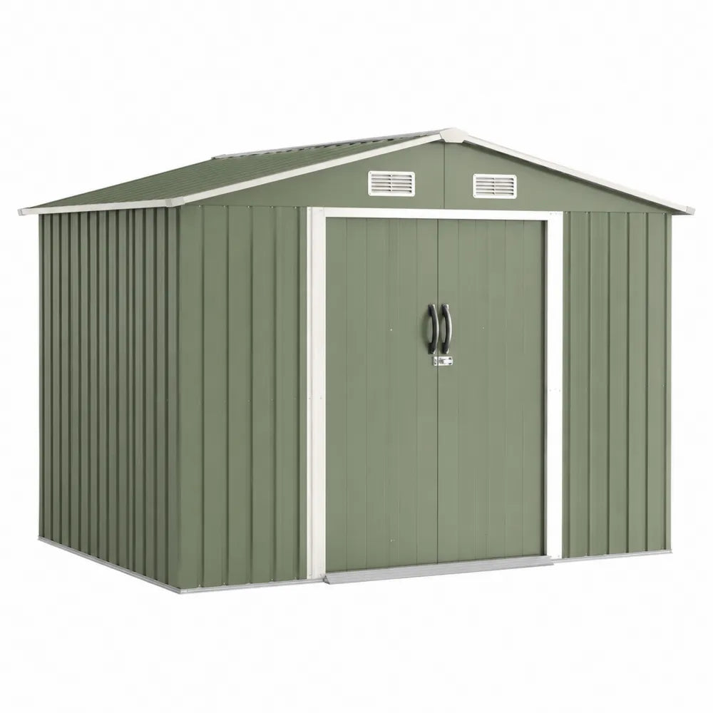 Abri de Jardin en Métal Vert 213x130x173 cm