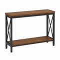 Console en bois et métal noir