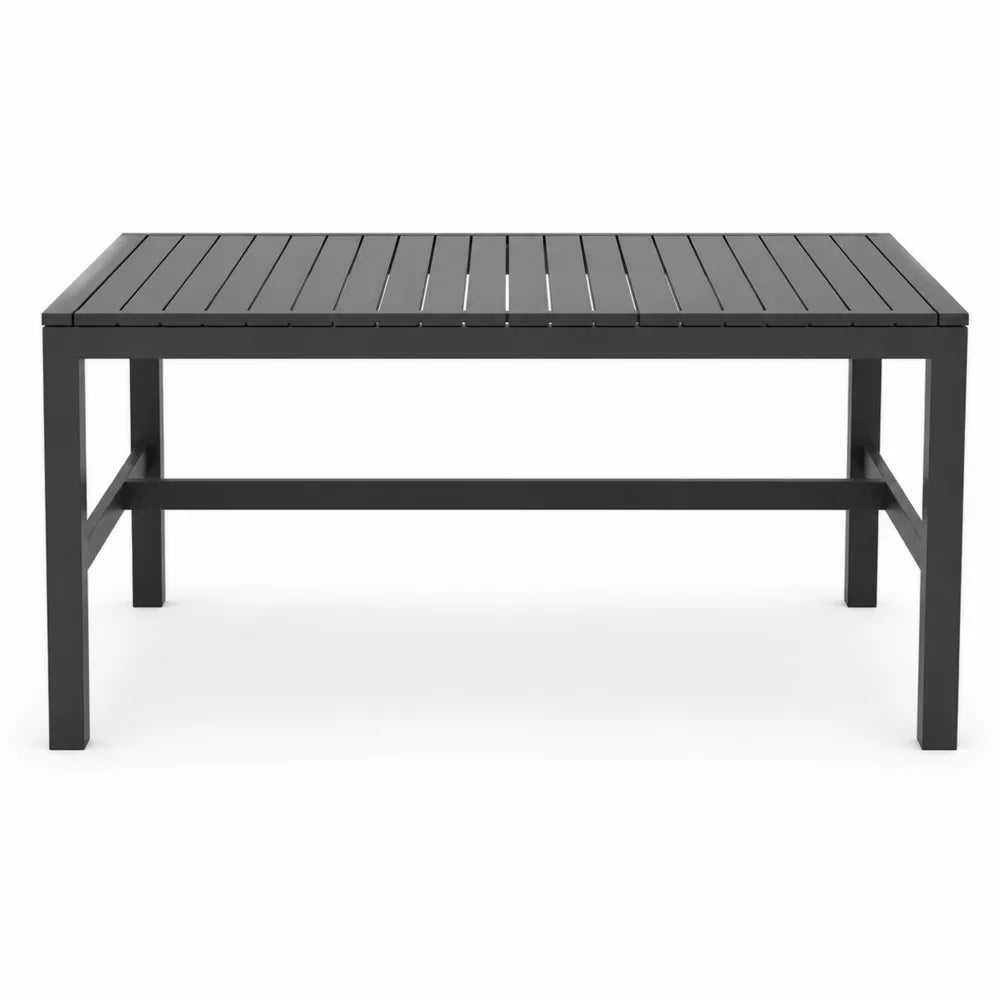 Table en aluminium noire 140x80x74 cm