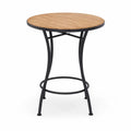 Table ronde en bois de teck et métal 60 cm